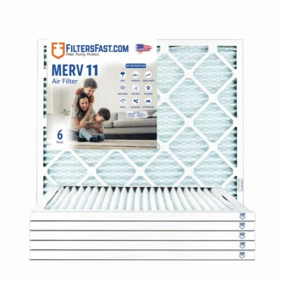 Filters Fast Allergy Air Filters 1 Inch MERV 11 Made in America, 6 Pack - Image 1 of 4