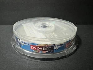 Philips DVD-R 4.7GB, 120 Minutes, 16x Speed, 10Ct, New Sealed - Picture 1 of 5
