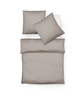 Biancheria da letto Fleuresse Lech flanella pregiata 200x220 motivo spina di pesce tortora 603089-27 - Foto 1 di 2