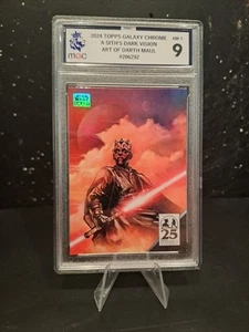 Darth Maul 25th Year Anniversary Star Wars Topps Chrome Card MGC9 Mint Condition - Picture 1 of 2