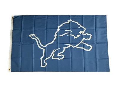 Detroit Lions 3x5 pies bandera/bandera NFL fan cueva/bar azul claro NUEVO Foto 1 de 2