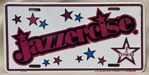 Jazzercise "#1 in Fitness" Embossed License Plate - Vintage Original - Bild 1 von 3