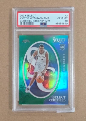 2023 Select Basketball Victor Wembanyama Rookie Card Certified Green PSA 10 - Image 1 of 4