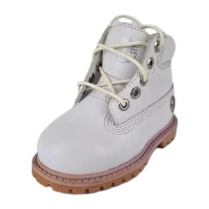 π¨ Timberland 6In Classic 20832 TODDLER Casual Boots Outdoors White Leather SZ 4 - Picture 1 of 8