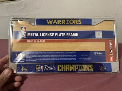 Marco de matrícula Golden State Warriors grabado láser 2022 campeones de la NBA 6x12 Foto 1 de 3