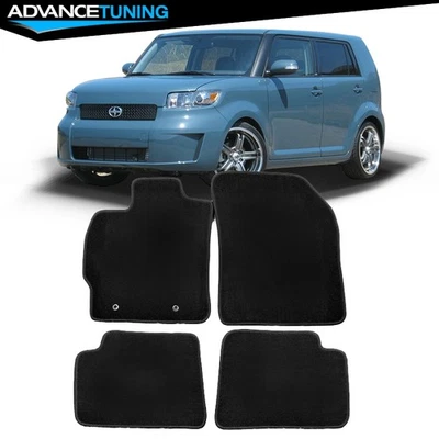 Fits 08-15 Scion xB Wagon 4 Door Front & Rear Black Nylon Floor Mats Carpet 4PCS - Image 1 of 4