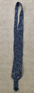 Lanvin Paris Gray w/ Red & Blue Necktie 100% Pure Silk Men’s Tie Made in Italy - Picture 1 of 6