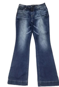 Flamingals Mid Rise Bootcut Jeans Medium Wash Blue Denim Women’s Size XL - Picture 1 of 9