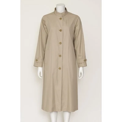 Vintage St Michael Beige Trench Coat Women’s 10 Long Mac Minimalist 90s Y2K - Image 1 of 4