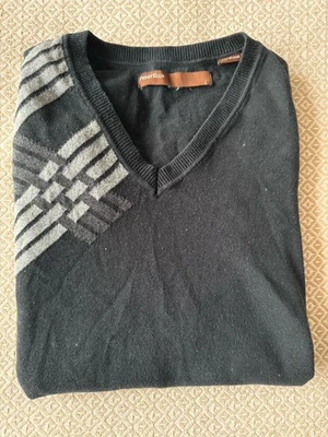 Perry Ellis Cotton Long Sleeve Crew Neck Sweater, Black, L - Image 1 of 4