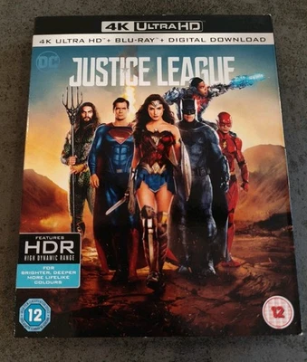 JUSTICE LEAGUE 4K + BLU RAY BRAND NEW SEALED UK RELEASE + SLIPCOVER - Image 1 of 3