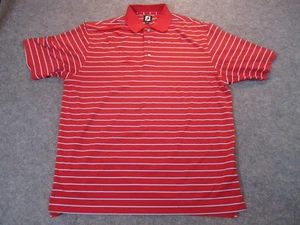 FootJoy Poloshirt Herren XL rot weiß blau gestreift Golf Performance leicht - Bild 1 von 8