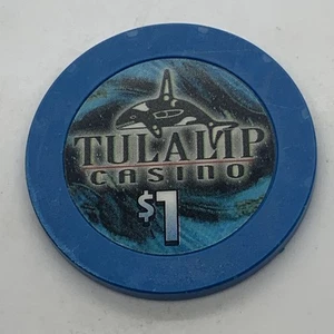 Tulalip Casino $1 Chip Marysville WA Washington Indian Tribal - Picture 1 of 2