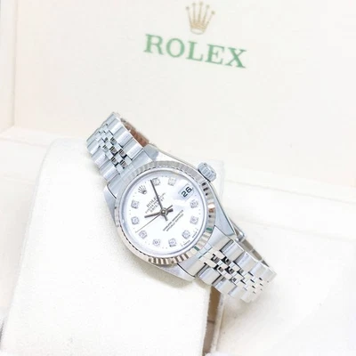 Rolex 26mm Oyster Perpetual Diamantes Blancos Dama Datejust REF: 69174 (T) Foto 1 de 4