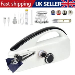 Mini Portable Handheld Cordless Sewing Machine Hand Held Clothes Thread Stitch - Picture 1 of 10