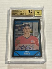 2007 BOWMAN CHROME HUNTER PENCE PROSPECTS AUTO 1ST BGS 9.5/10 TG+ ASTROS 