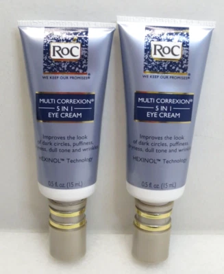 ROC MULTI CORREXION 5 IN 1 EYE CREAM HEXINOL TECHNOLOGY 0.5 OZ NWOB  SET OF 2 - Image 1 of 2