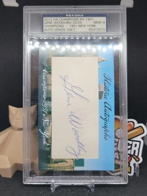 Gene Woodling 2012 HA Champions NY AUTO PSA9DNA CERTIFIED /25 (CBR) - Image 1 of 2