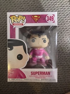 Funko Pop! Figura de vinilo rosa Heroes: Breast Cancer Awareness Superman #349 - Imagen 1 de 6