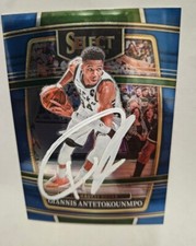 Giannis Antetokounmpo Hand Signed Auto Trading Card SelecT #35 With COA BUCKS