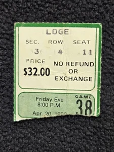 1990 Boston Celtics vs Chicago Bulls Ticket Stub 4/20 Michael Jordan 45 Points - Picture 1 of 2