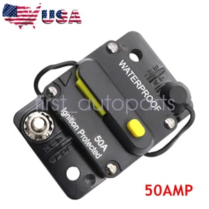 /50A 12V DC/ Circuit Breaker Reset Car Marine Stereo Audio FuseInverter Plastic - Picture 1 of 6