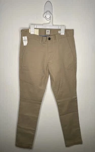 Gap Khaki Pants Boys Size 18 28X30 Tan Skinny Leg Chino School Uniform Mid Rise - Picture 1 of 4