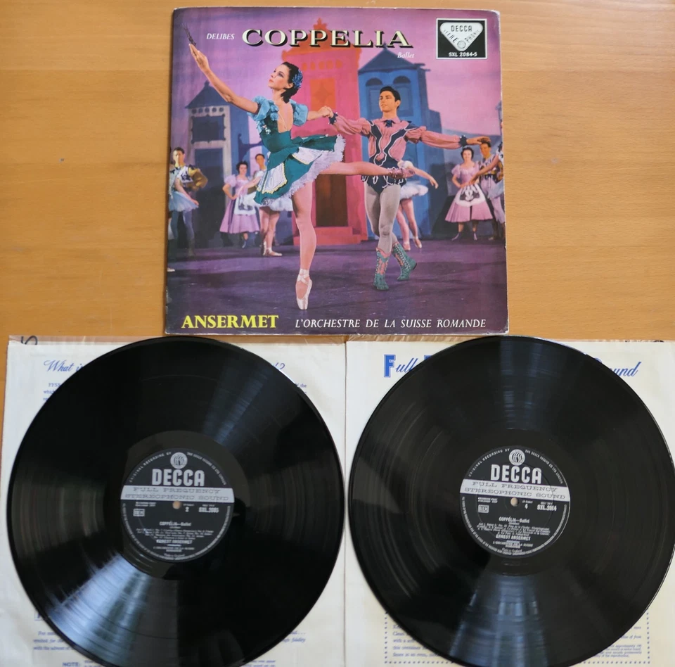 SXL 2084-5 ED1 Delibes Coppelia Ballet Ansermet 2LP Decca Gatefold 1st WBG - Image 1 of 4