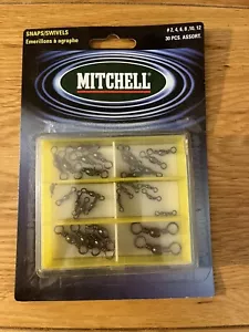 MITCHELL SNAPS / SWIVELS X30 IN BOX SIZES 2,4,6,8,10,12 - Picture 1 of 2