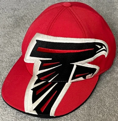 Atlanta Falcons Hat NFL Reebok Fitted Cap Size 7 1/2 100% Wool Big Logo RARE - Image 1 of 4