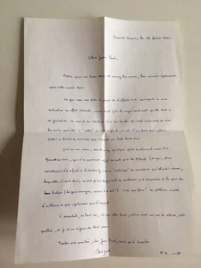 Lettre manuscrite entre poètes traducteurs contre les Maisons d'éditions et CNL - Imagen 1 de 2