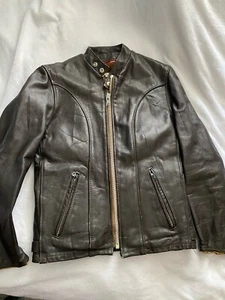 Vintage SCHOTT sehr guter Zustand Cafe Racer Lederjacke braun mit Reißverschlussfutter Motorrad Herren 36 - Bild 1 von 24