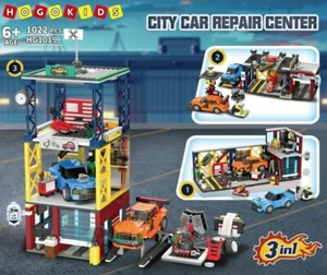HOGOKIDS City Car Garage Building Set - 3in1 Auto Repair Shop - Building Blocks - Picture 1 of 6