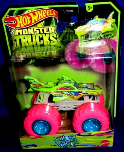HOT WHEELS MONSTER TRUCKS GLOW IN THE DARK SHARK WREAK 2023, NEW - Picture 1 of 3
