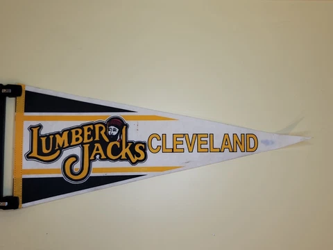 IHL Cleveland Lumberjacks Vintage Defunct Circa 1995 Team Logo Hockey Pennant Cover