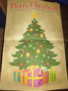 Feliz Navidad Jardín Bandera Doble Cara 12 X 18 - Imagen 1 de 3