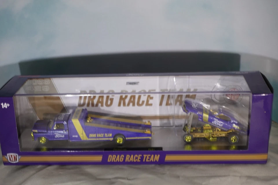 1/64th M2 Machines 2023 SEMA 1969 Ford F350 & 1969 Mustang Funny Car CHASE 1/600 - Image 1 of 1