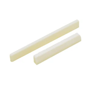 White Bone Bridge Saddle 80mm Slotted Nut 52mm Set for Acoustic Classical Guitar - Picture 1 of 7