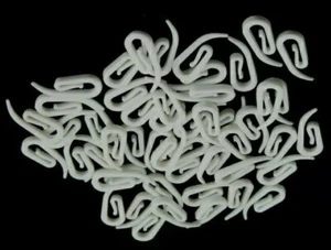 GANCHOS PARA CORTINAS CORTINAS CON CINTA PARA CABECERA PLÁSTICO BLANCO NYLON MEJORADORES PARA EL HOGAR - Imagen 1 de 3