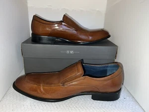 Stacy Adams Mens Jace Leather Upper Slip On Cognac Loafer US 10M, UK 9, EUR 43 - Picture 1 of 13