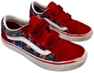 Vans Off The Wall Old Skool V Santa Shreds Racing Red Sneakers 3.0 Kids - Picture 1 of 11