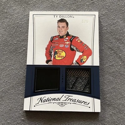 2016 Panini National Treasures Racing NASCAR TY Dillon #CM-TD 5/5 Double Patch - Image 1 of 3