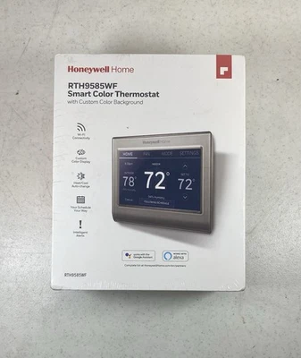 Honeywell Wi-Fi Smart Color Programmable Thermostat (RTH9585WF) Google Alexa New - Image 1 of 4