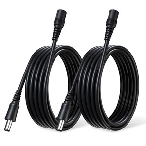 Pure Copper DC Extension Cable 2 Pack 20FT/6M Universal 5.5Mm X 2.1Mm Female to  - Picture 1 of 12