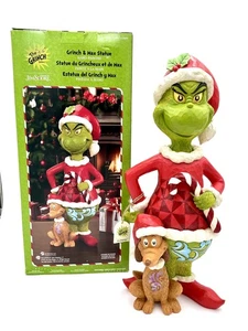 Enesco Jim Shore Dr. Seuss 20" Holiday Grinch and Max  - Picture 1 of 15