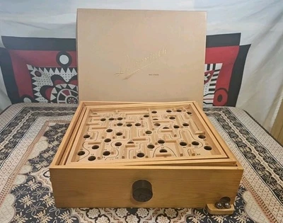 VTG Made In Sweden WOODEN LABYRINTH # 18376 ORIGINAL BOX 1940s Brio Labyrintspel - Image 1 of 4
