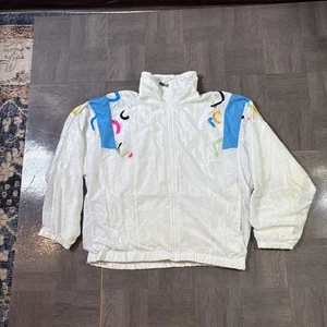 Vintage 80s Sergio Tacchini Multi Color Windbreaker Track Jacket | Size 48 - Picture 1 of 14
