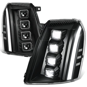 Fit 07-14 Cadillac Escalade ESV EXT LED Switchback Quad Projector Headlights - Picture 1 of 10