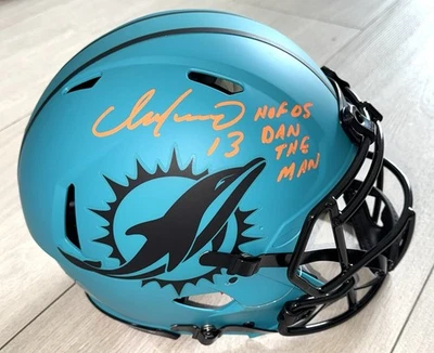 Auténtico casco firmado por Dan Marino "DAN THE MAN & HOF 05" Dolphins RAVE CERTIFICADO DE AUTENTICIDAD BECKETT Foto 1 de 3