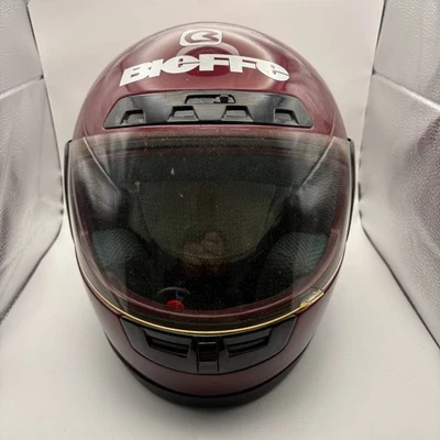 Casco de motocicleta vintage Bieffe cara completa - granate - talla M Foto 1 de 4